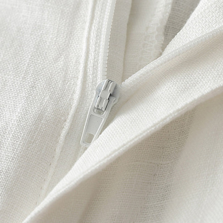 Buddha Stonesカジュアル レトロ 無地 レディース コットン ワイドレッグパンツ ポケット ジッパー付き - image 11