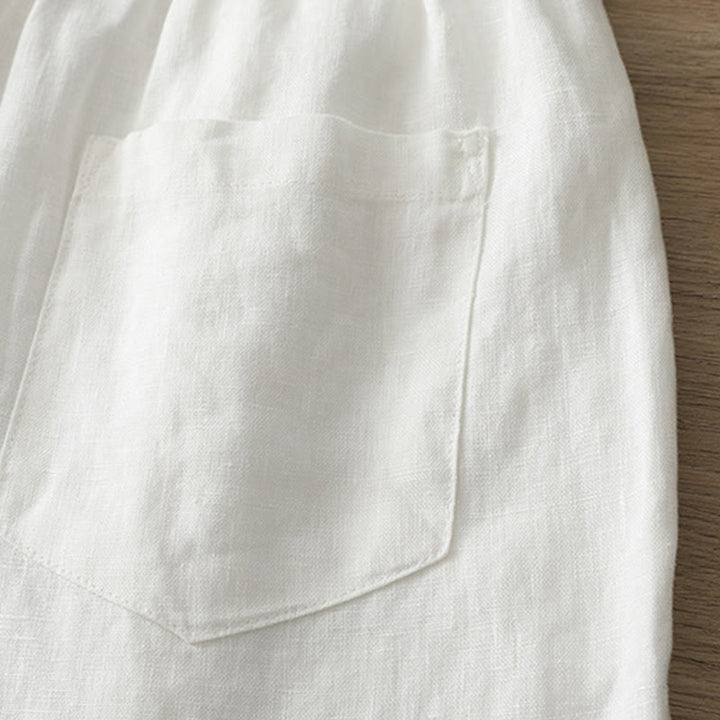 Buddha Stonesカジュアル レトロ 無地 レディース コットン ワイドレッグパンツ ポケット ジッパー付き - image 10