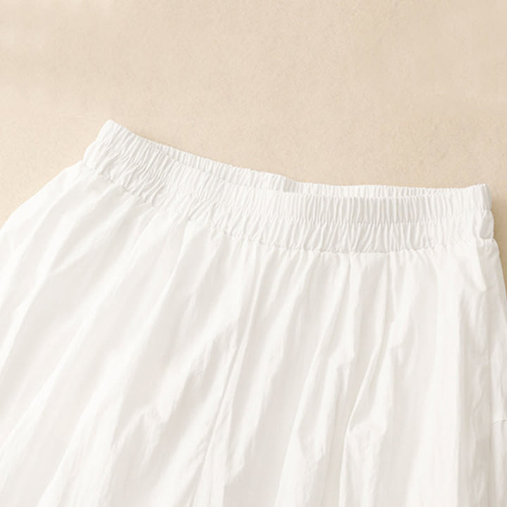 Buddha Stonesカジュアルヘムホローデザイン レディース コットン 7-8丈 ワイドレッグパンツ ポケット付き - image 10