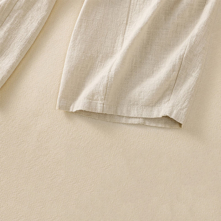 Buddha Stones無地 シンプルデザイン ハイウエスト レディース コットンリネン ハーレムパンツ ポケット付き - image 9