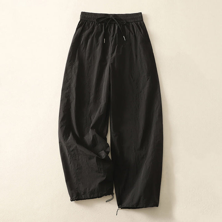 Buddha Stones夏用 ヴィンテージ 無地 ドローストリング カフス レディース パンツ ポケット付き - 黒 - US8-10，UK/AU12-14，EU40-42 (2XL) - image 15