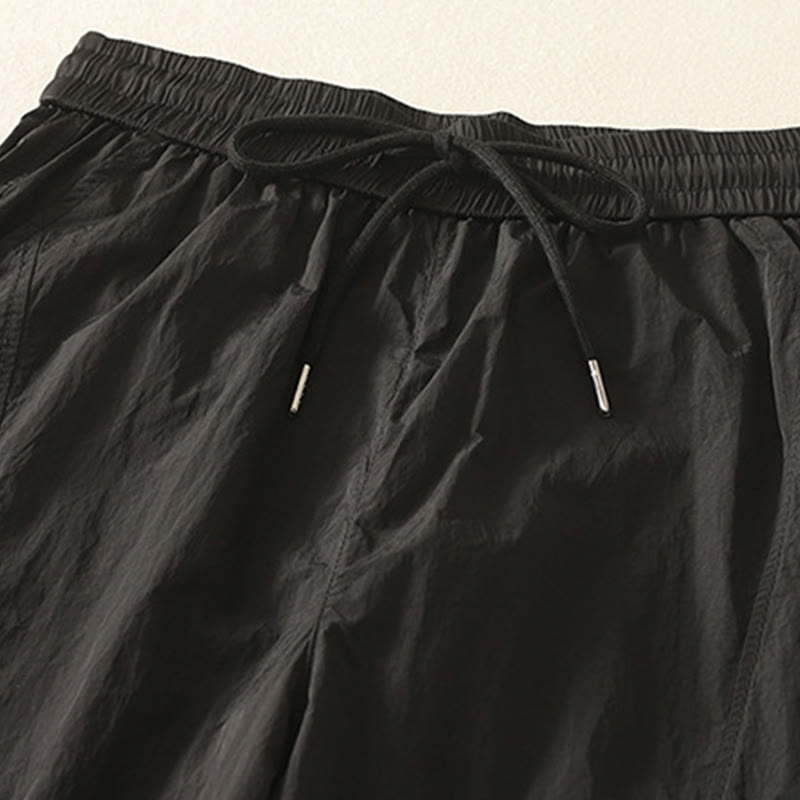 Buddha Stones夏用 ヴィンテージ 無地 ドローストリング カフス レディース パンツ ポケット付き - image 16