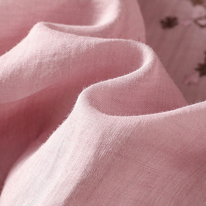 Buddha Stonesシンメトリー刺繍 コットン レディース クルーネック シャツ - image 9