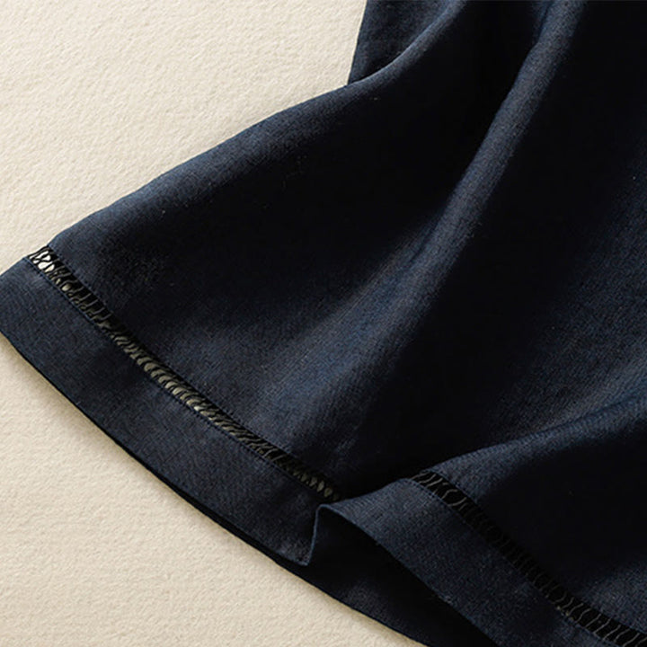 Buddha Stonesシンプル クルーネック ボタンデザイン レディース コットン ノースリーブ ベスト - image 5
