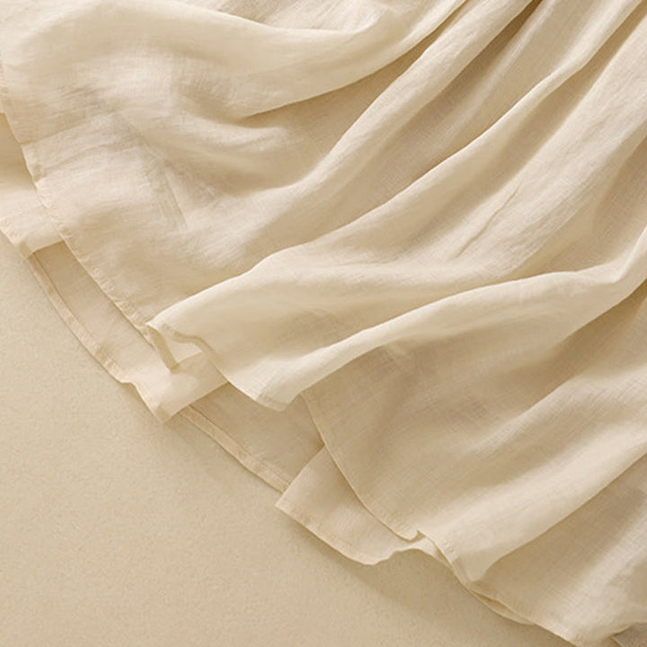 Buddha Stones夏 無地 伸縮性ウエスト ドローストリング レディース スカート - image 26