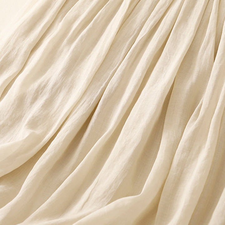 Buddha Stones夏 無地 伸縮性ウエスト ドローストリング レディース スカート - image 25