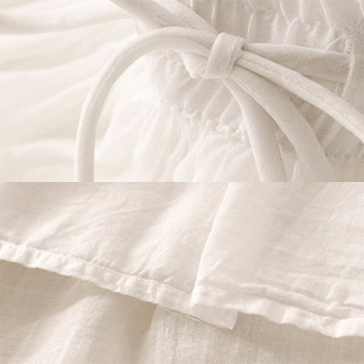 Buddha Stones夏 無地 伸縮性ウエスト ドローストリング レディース スカート - image 3