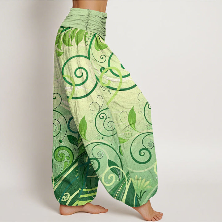 Buddha Stonesコットン カジュアル バイニング 花柄 レディース ハーレムパンツ - image 2
