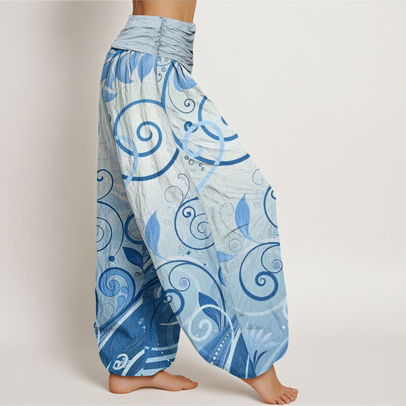 Buddha Stonesコットン カジュアル バイニング 花柄 レディース ハーレムパンツ - image 6