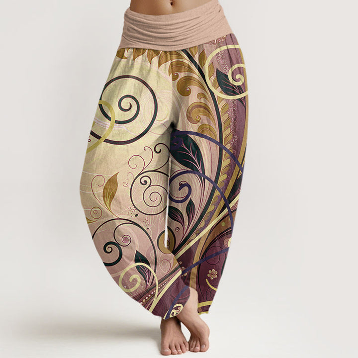 Buddha Stonesコットン カジュアル バイニング 花柄 レディース ハーレムパンツ - バーリーウッド - US22、 UK/AU26、 EU54 (6XL) - image 7