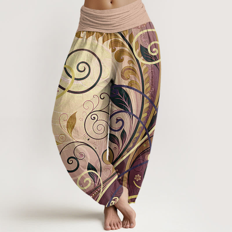 Buddha Stonesカジュアル バイニング フローラル柄 レディース ハーレムパンツ - バーリーウッド - US22、 UK/AU26、 EU54 (6XL) - image 8