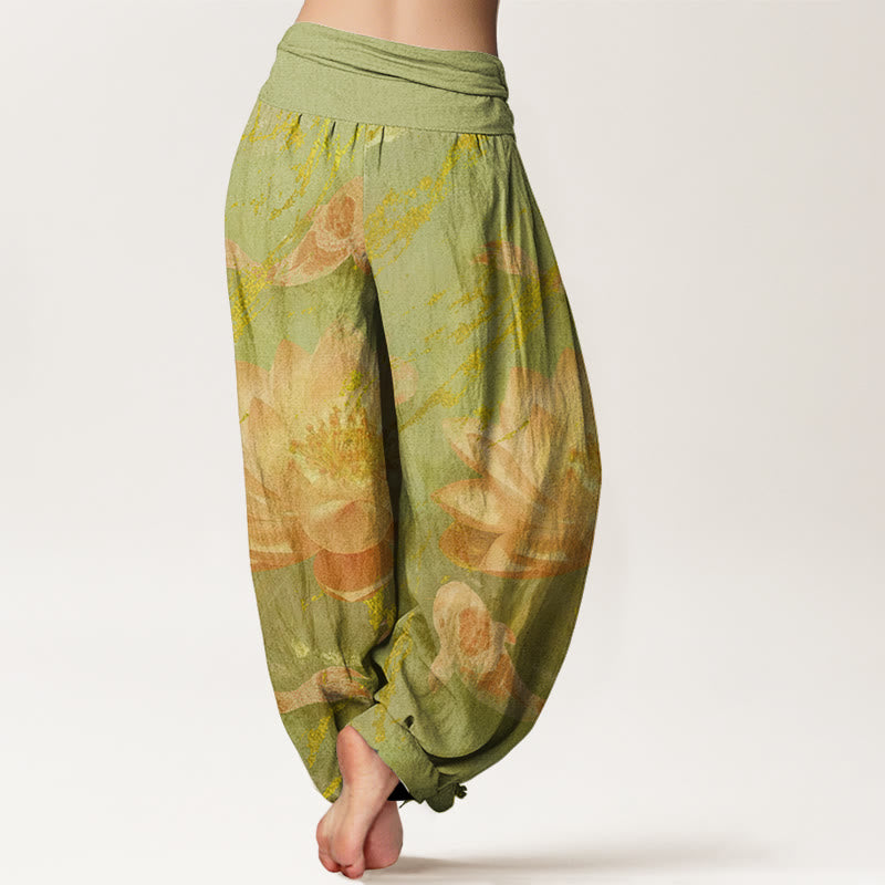 Buddha Stonesカジュアル 蓮の花鯉柄 レディース ハーレムパンツ - image 9