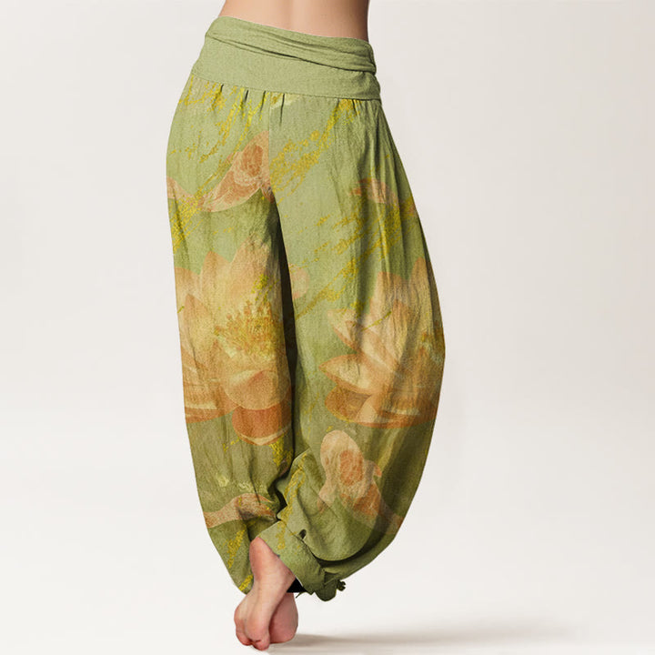 Buddha Stonesカジュアル 蓮の花鯉柄 レディース ハーレムパンツ - image 9