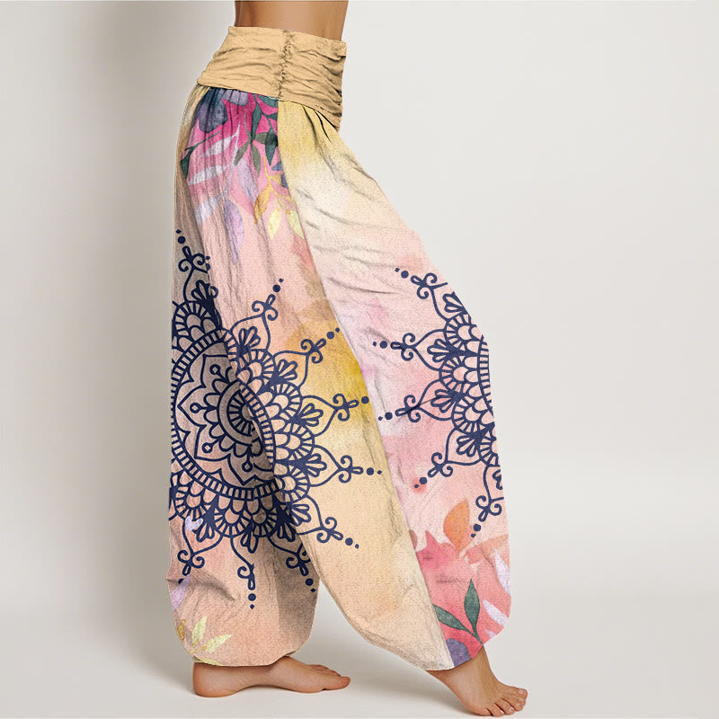 Buddha Stonesカジュアル マンダラ柄 レディース ハーレムパンツ - image 3