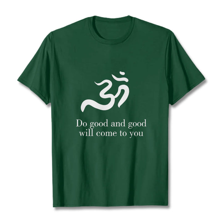 Buddha StonesカジュアルオームシンボルサンスクリットスピリチュアルデザインコットンTシャツ - フォレストグリーン - 2XL - image 11