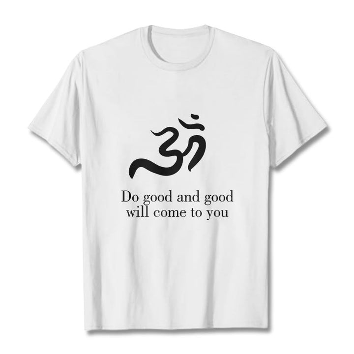 Buddha StonesカジュアルオームシンボルサンスクリットスピリチュアルデザインコットンTシャツ - 白 - 2XL - image 6