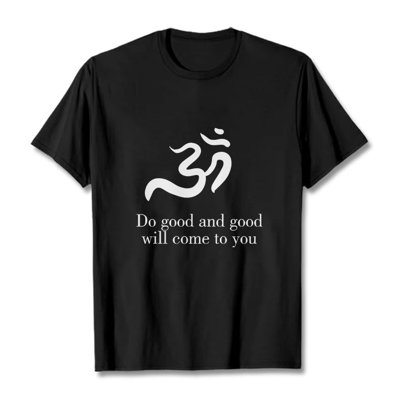 Buddha StonesカジュアルオームシンボルサンスクリットスピリチュアルデザインコットンTシャツ - 黒 - 2XL - image 1