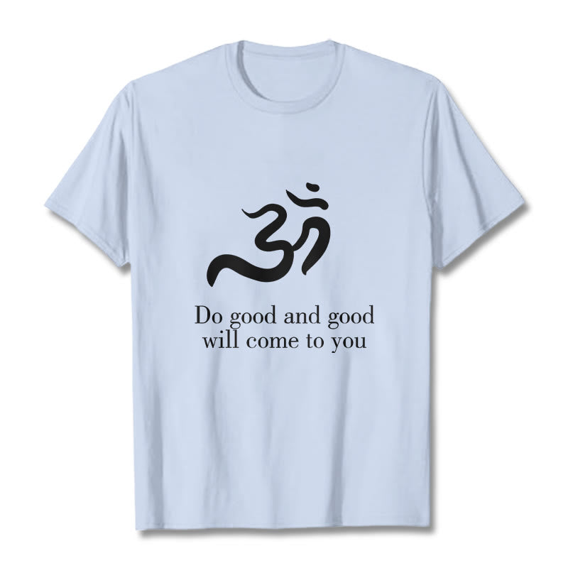 Buddha StonesカジュアルオームシンボルサンスクリットスピリチュアルデザインコットンTシャツ - ライトシアン - 2XL - image 19