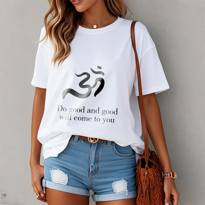 Buddha StonesカジュアルオームシンボルサンスクリットスピリチュアルデザインコットンTシャツ - image 8