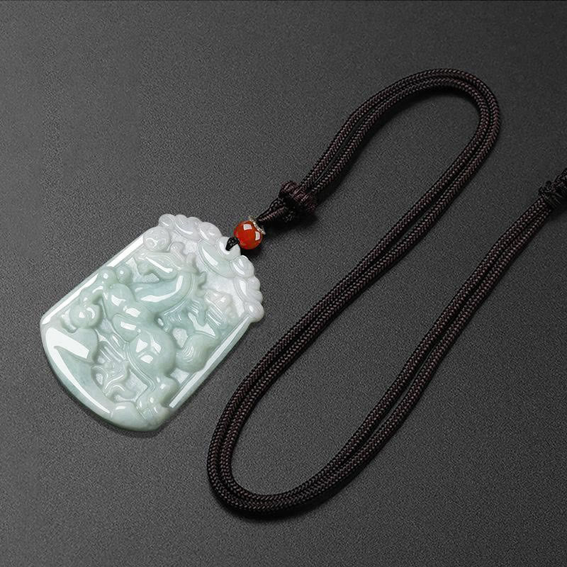 Buddha Stones天然翡翠12星座の豊穣のお守りペンダントネックレス - image 20