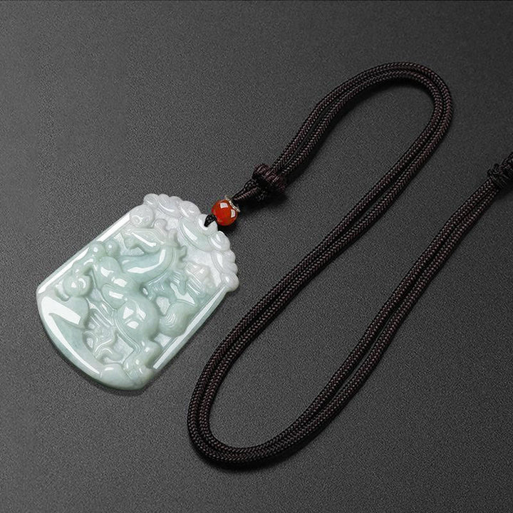 Buddha Stones天然翡翠12星座の豊穣のお守りペンダントネックレス - image 20