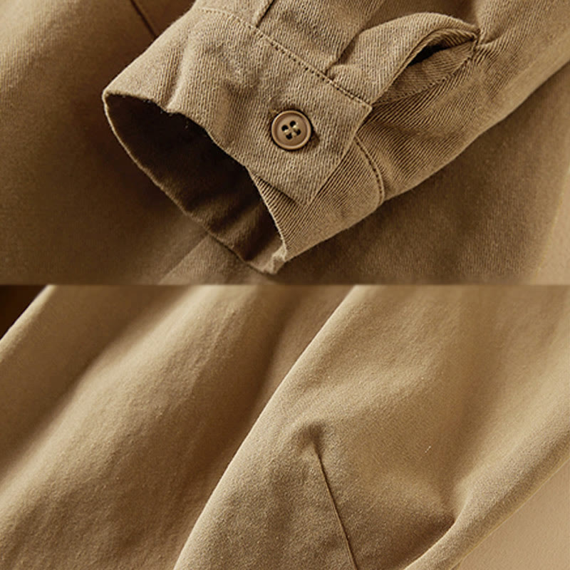 Buddha Stones秋 不規則なデザイン 長袖 レディース コットンリネン ラペルジャケット ポケット付き - image 7