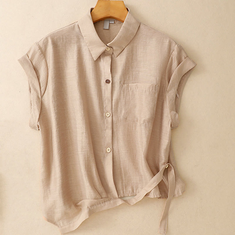 Buddha Stones半袖シャツ 7-8丈スカート ポケット付き コットンリネン レディース セット 2点セット - image 16