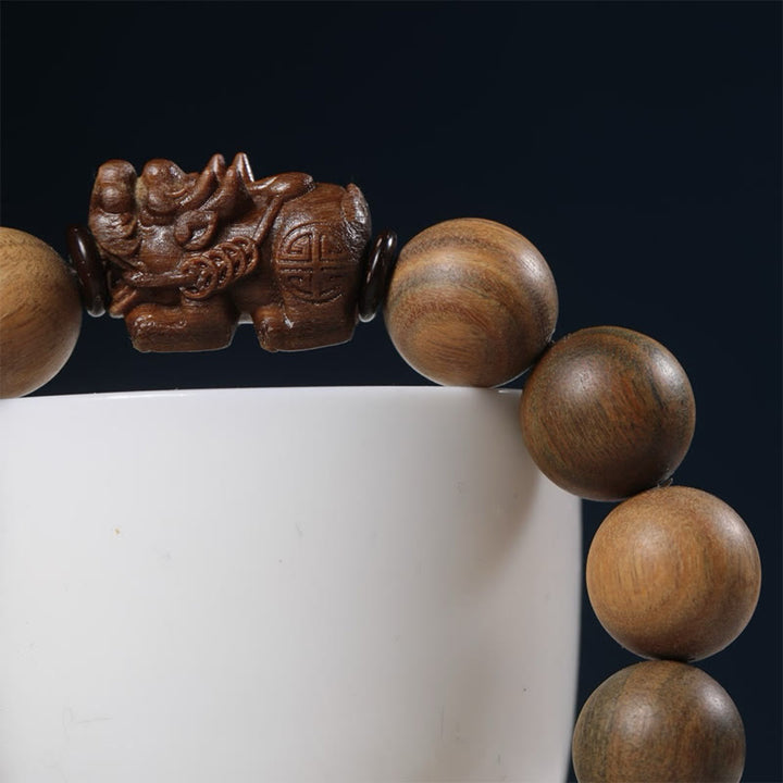 Buddha Stones緑白檀PiXiu開運財運ブレスレット - image 10
