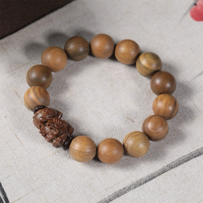 Buddha Stones緑白檀PiXiu開運財運ブレスレット - image 5
