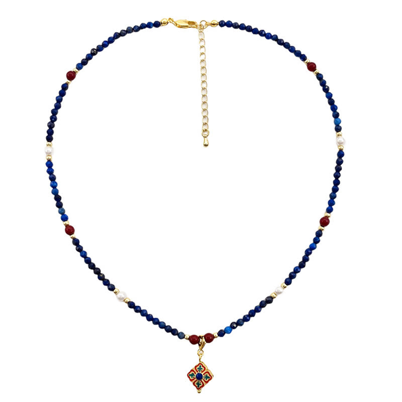 Buddha Stonesラズライトパール ポジティブネックレスペンダント - image 8