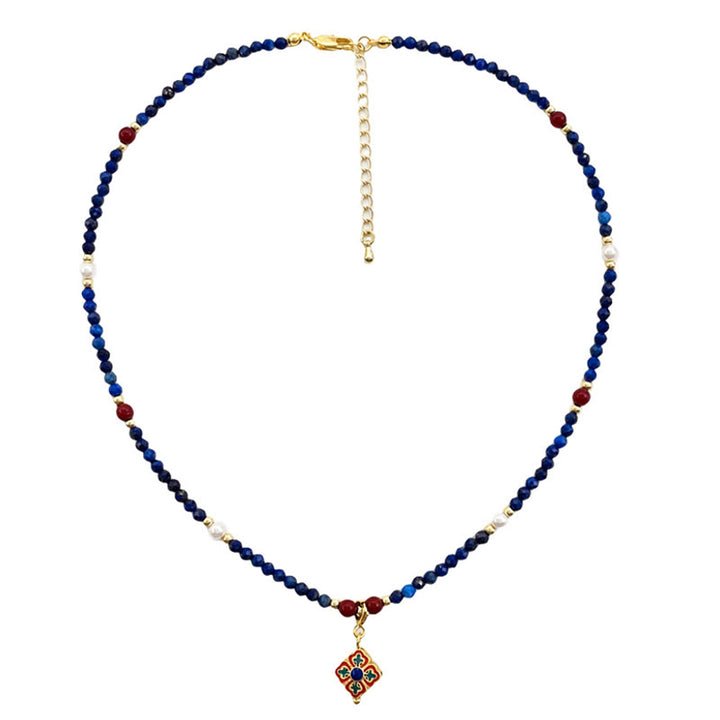 Buddha Stonesラズライトパール ポジティブネックレスペンダント - image 8