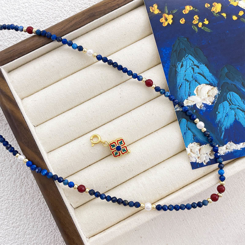 Buddha Stonesラズライトパール ポジティブネックレスペンダント - image 3