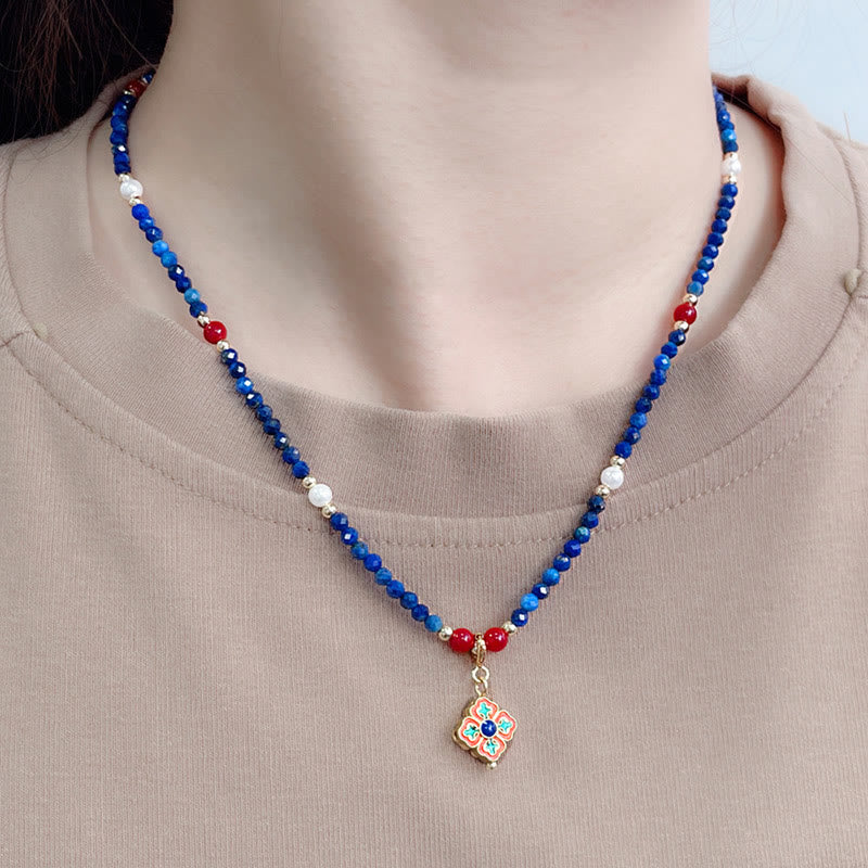 Buddha Stonesラズライトパール ポジティブネックレスペンダント - image 5