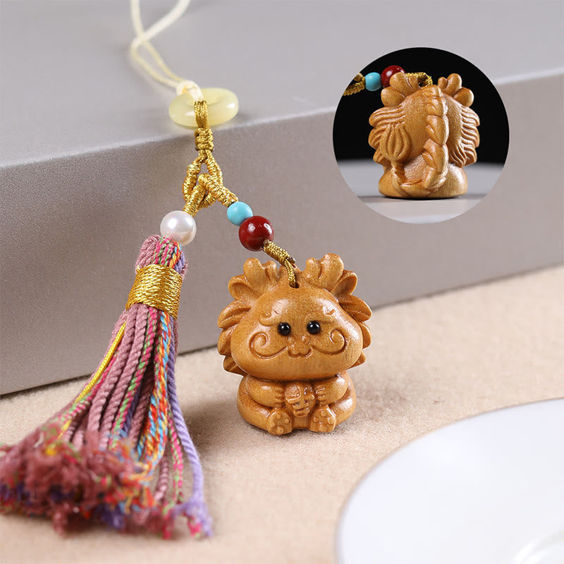 Buddha Stones白檀 12星座の良縁祈願カラフル タッセル アクセサリー キーホルダー - image 3