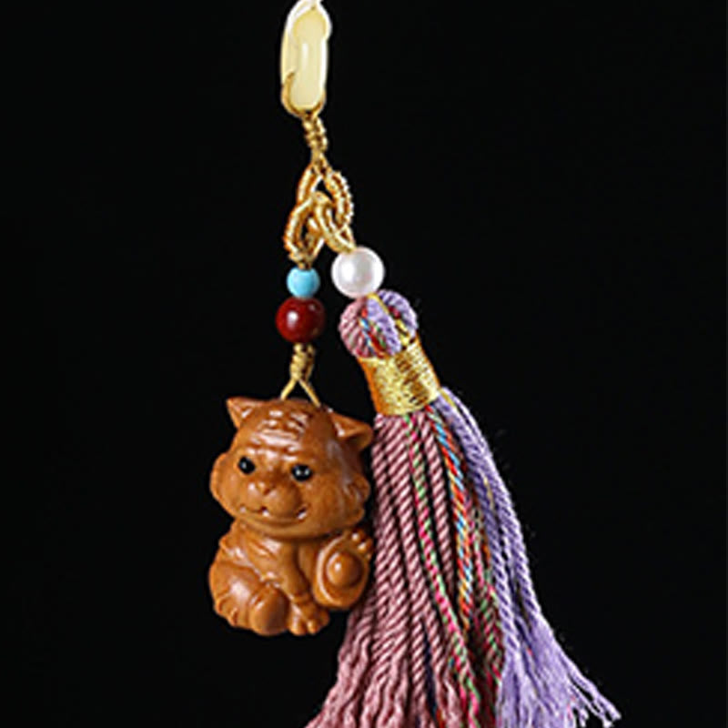 Buddha Stones白檀 12星座の良縁祈願カラフル タッセル アクセサリー キーホルダー - image 18