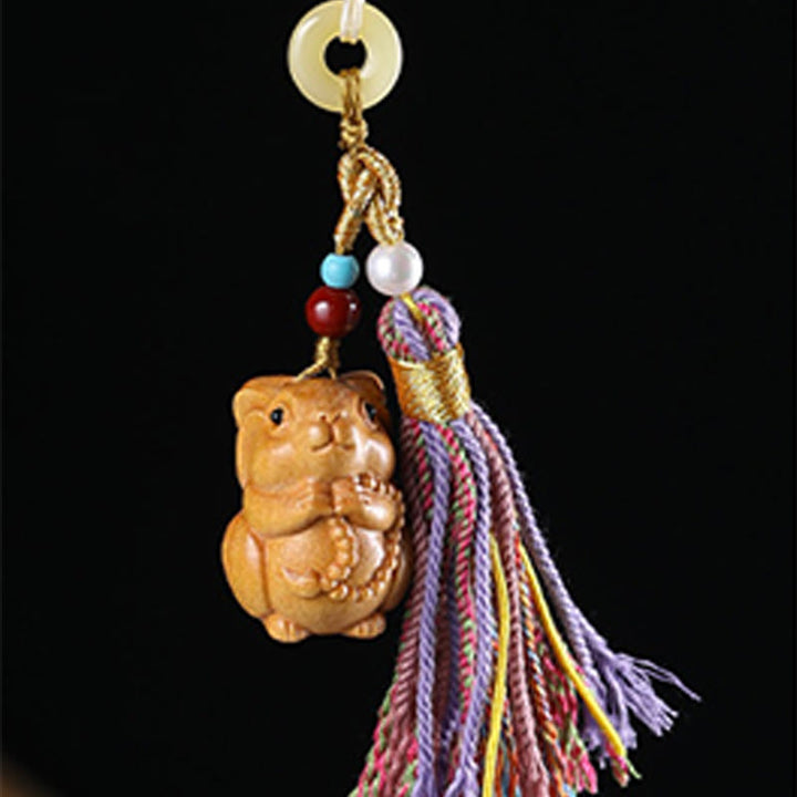 Buddha Stones白檀 12星座の良縁祈願カラフル タッセル アクセサリー キーホルダー - image 20