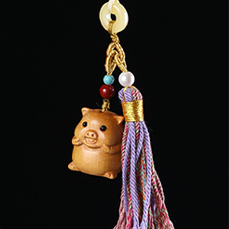 Buddha Stones白檀 12星座の良縁祈願カラフル タッセル アクセサリー キーホルダー - image 34