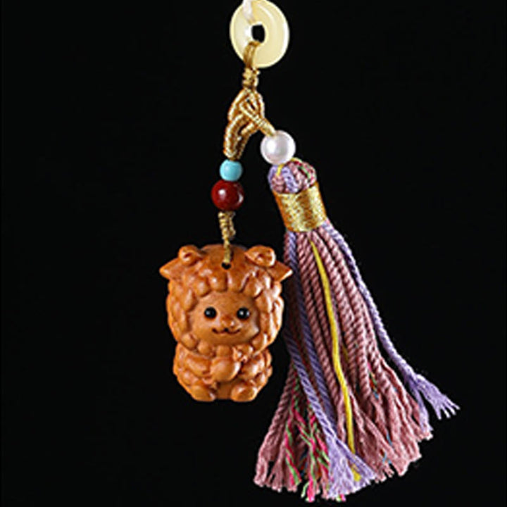Buddha Stones白檀 12星座の良縁祈願カラフル タッセル アクセサリー キーホルダー - image 26