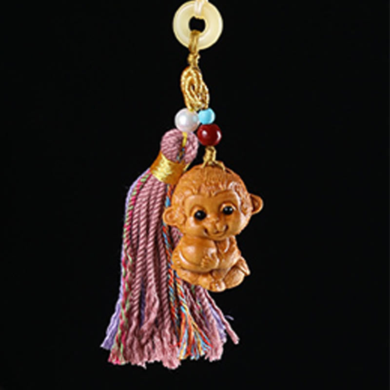 Buddha Stones白檀 12星座の良縁祈願カラフル タッセル アクセサリー キーホルダー - image 28