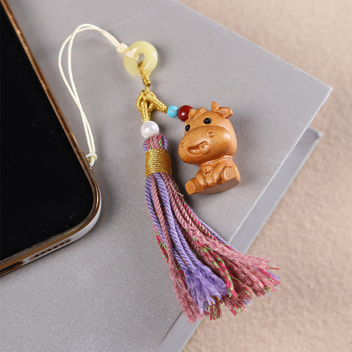 Buddha Stones白檀 12星座の良縁祈願カラフル タッセル アクセサリー キーホルダー - image 15