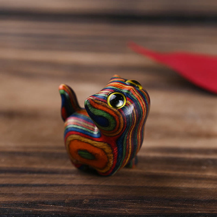 Buddha Stonesレインボーユーカリ かわいい猫動物 落ち着いた装飾 - イエローアイ（33*21*32mm） - image 4