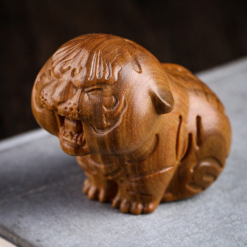 Buddha Stones緑白檀 かわいい虎の動物 ポジティブな装飾 - image 7