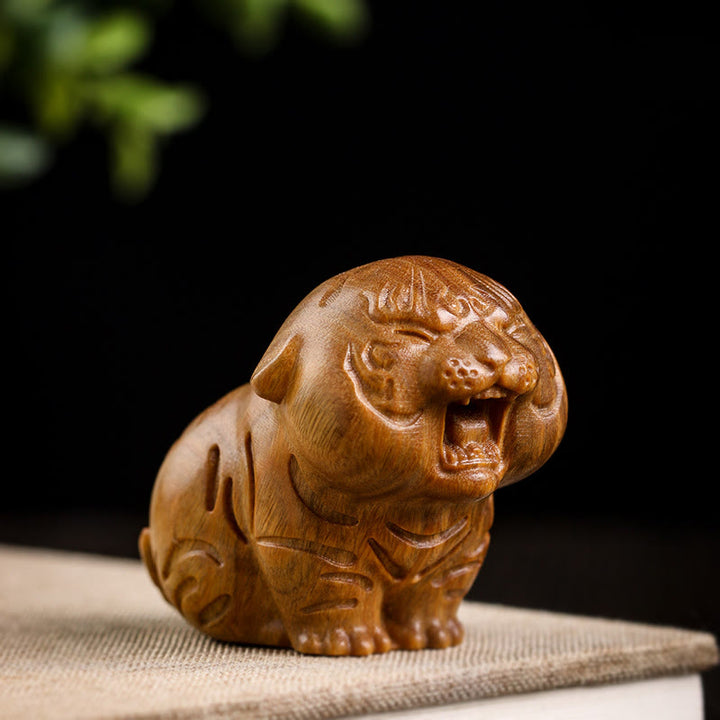 Buddha Stones緑白檀 かわいい虎の動物 ポジティブな装飾 - image 8