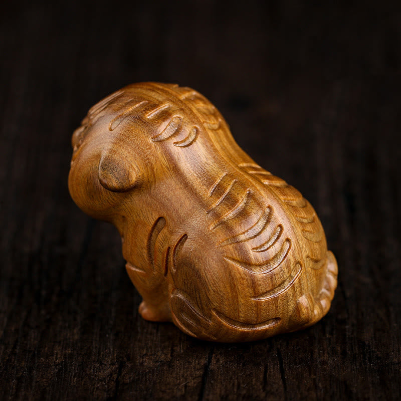 Buddha Stones緑白檀 かわいい虎の動物 ポジティブな装飾 - image 2