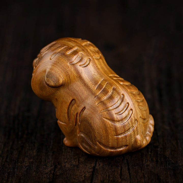 Buddha Stones緑白檀 かわいい虎の動物 ポジティブな装飾 - image 2