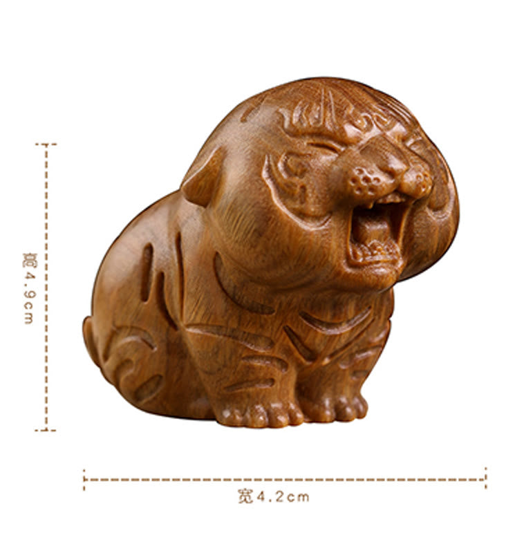 Buddha Stones緑白檀 かわいい虎の動物 ポジティブな装飾 - image 12