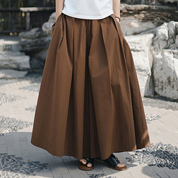 Buddha Stonesカジュアル 無地 ゆったり コットン レディース ワイドレッグパンツ ポケット付き - image 23