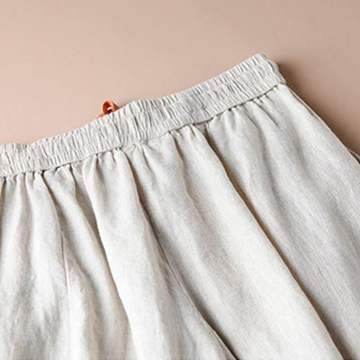 Buddha Stonesカジュアルコットン スリットヘム レディース 7-8丈 ワイドレッグパンツ ポケット付き - image 4