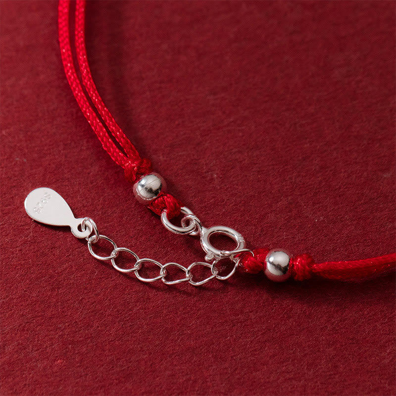 Buddha Stones925スターリングシルバー 中空銅コイン 幸運の紐ブレスレット - image 5