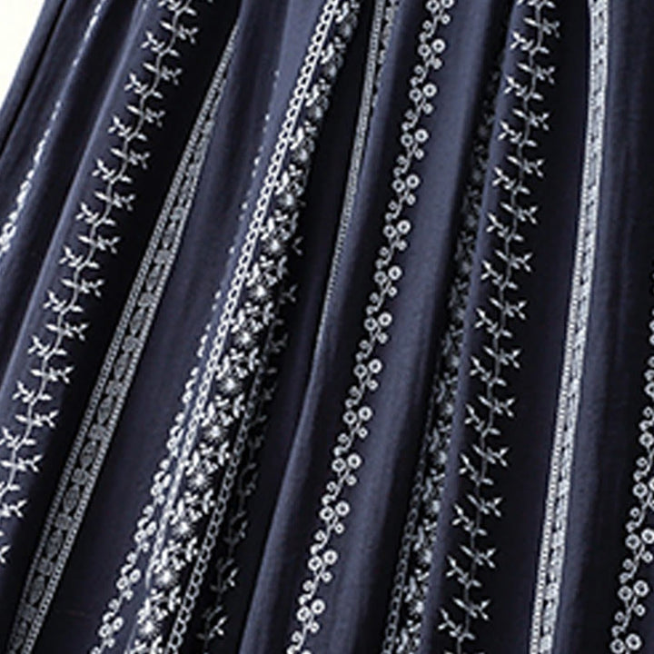 Buddha Stonesカジュアル 縦プリント コットンリネン レディース ワイドレッグパンツ ポケット付き - image 4